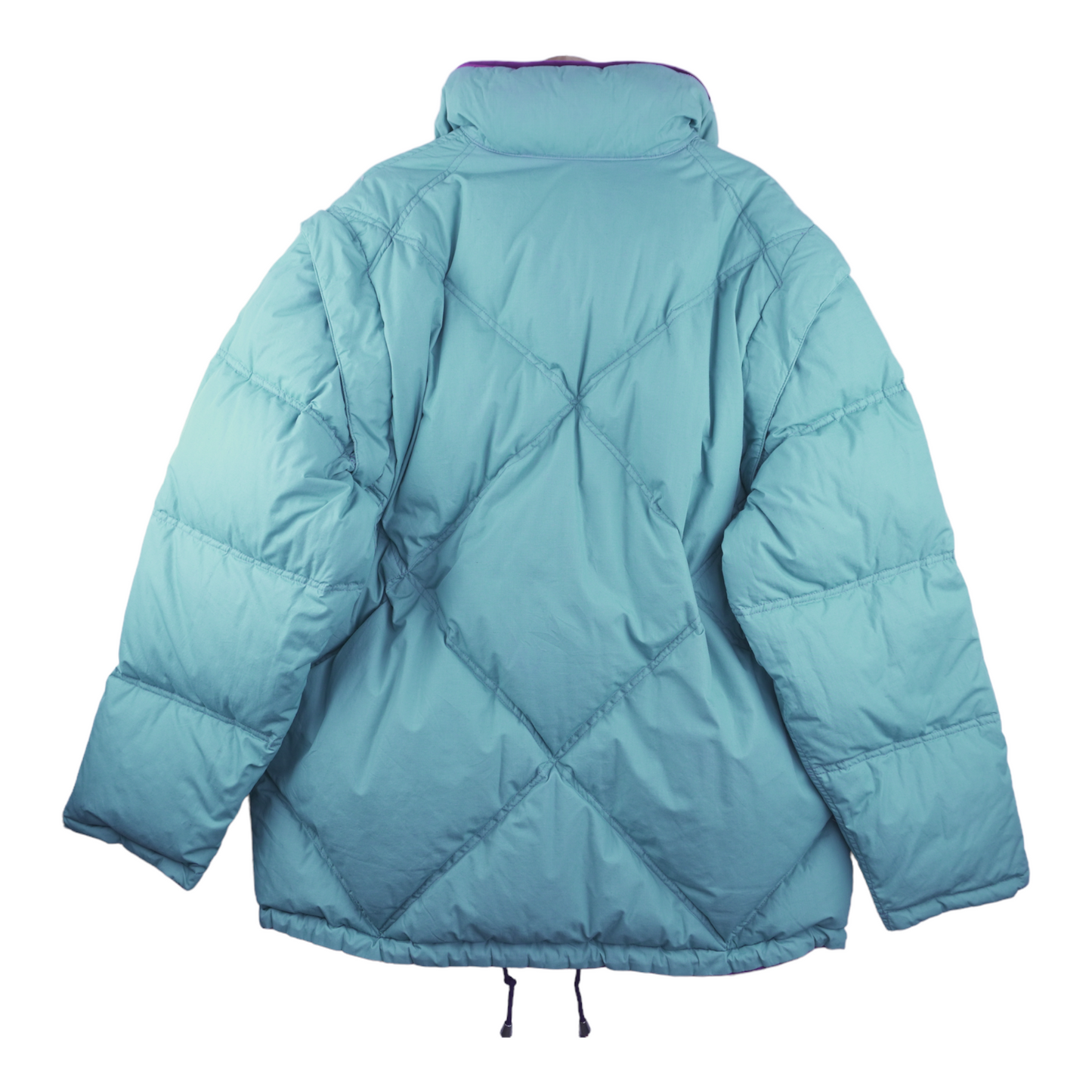 90s Diadora Ski Down Jacket Purple Turqoise L/XL