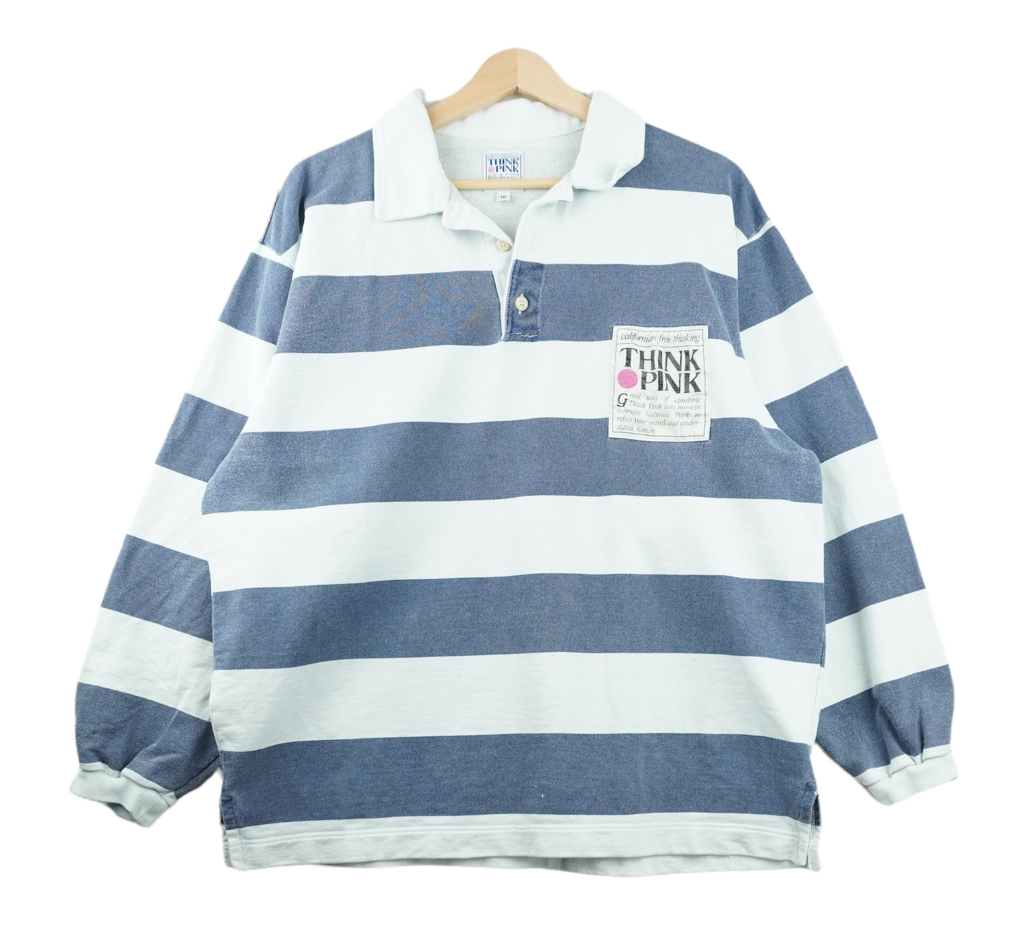 90s Think Pink Sweatshirt White Blue M/L