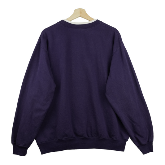 90s Unbranded Double Neck Sweatshirt Purple M