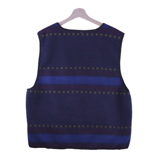 90s Cedarwood State Fleece Vest Blue M
