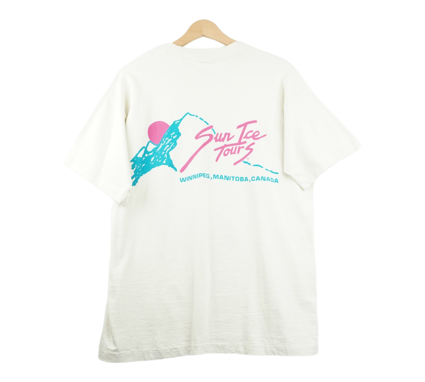 90s Fruit of the Loom Winnipeg Canada Tourist T-Shirt Beige L