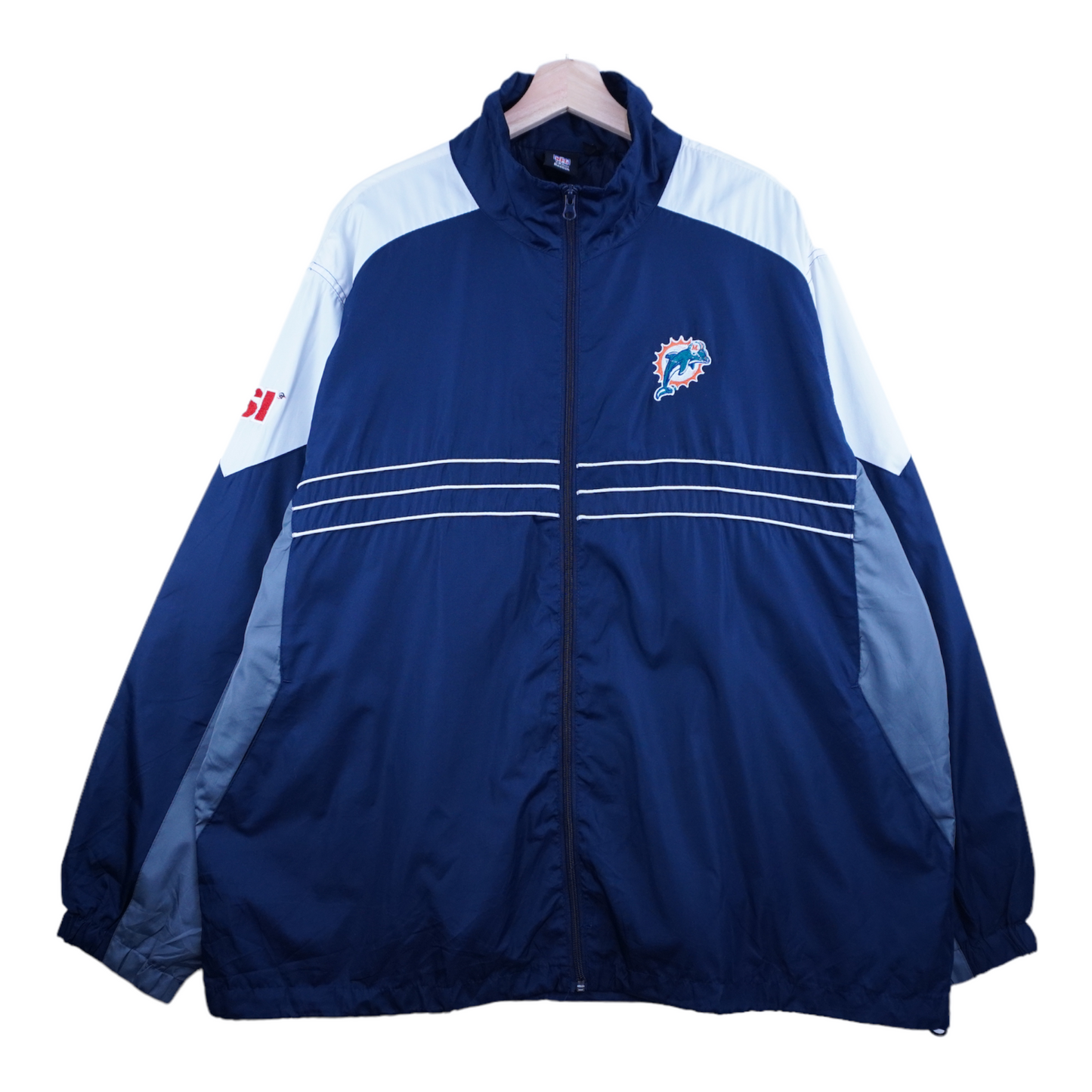 00s Reebok NFL Miami Dolphins Jacket Navy XXL