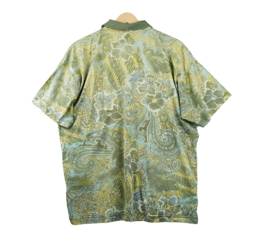 90s Pancaldi Poloshirt Green M/L