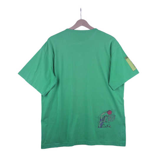 90s Adidas Basketball T-Shirt Green M