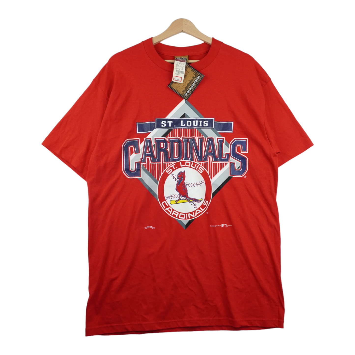 90s Nutmeg Mills St. Louis Cardinals MLB T-Shirt Red L