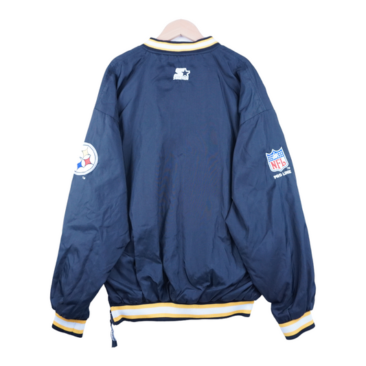 90s Starter Pittsburgh Steelers NFL Pullover Black XL