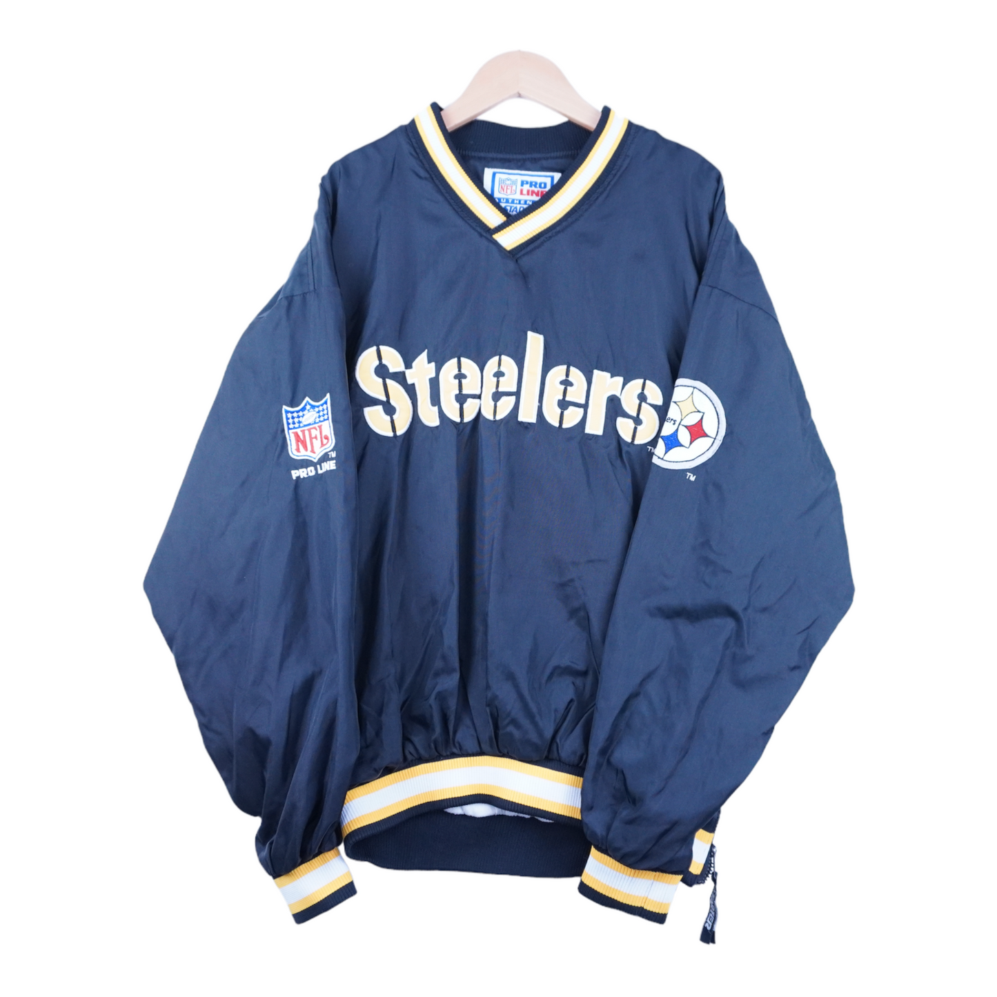 90s Starter Pittsburgh Steelers NFL Pullover Black XL