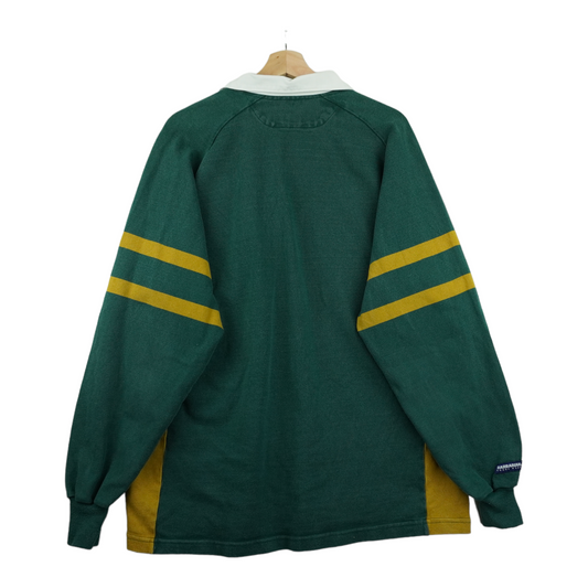 00s Rugby Wear Barbarian Lambeau Field Rugby Longsleeve Green XL