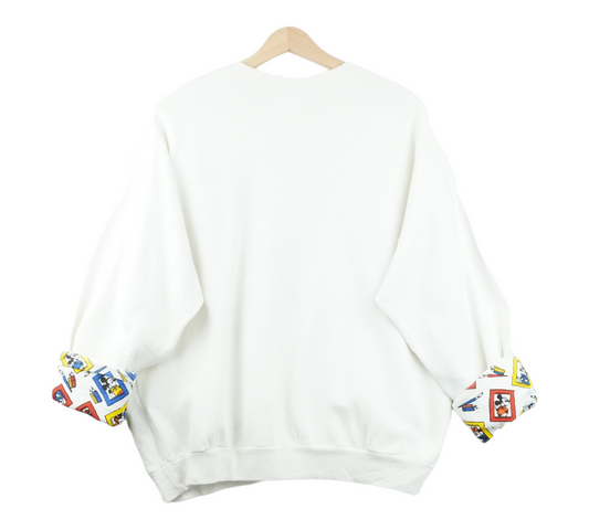 80s Mickey Mouse Sweatshirt White M