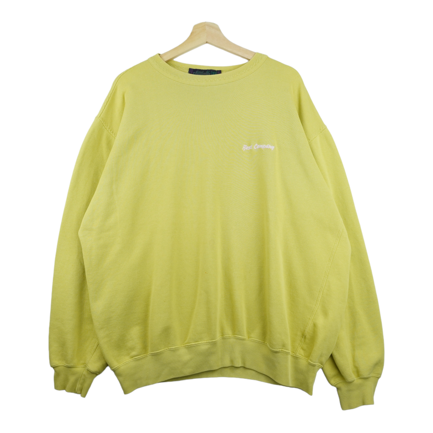 90s Best Company Sweatshirt Yellow L