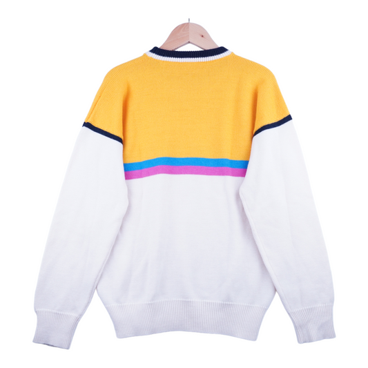 80s Fila Sweater Yellow S/M