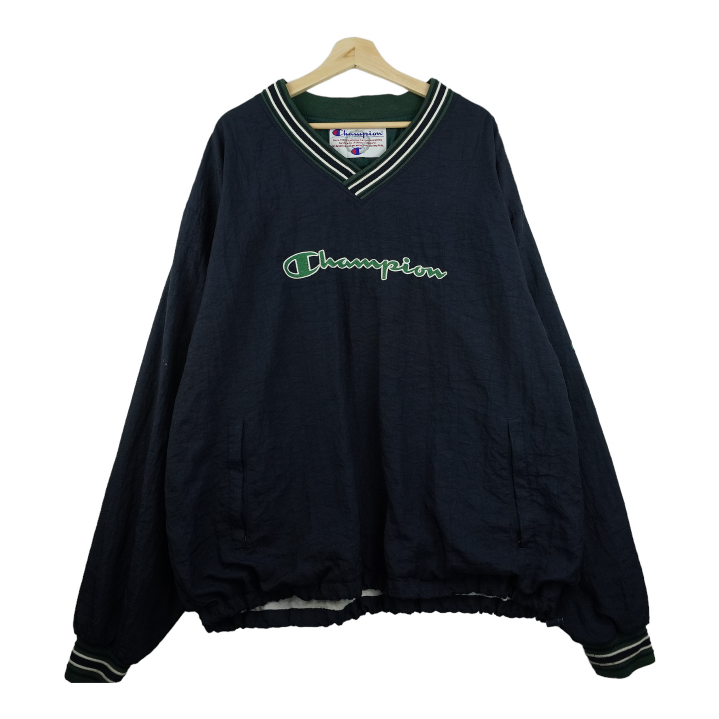 90s Champion Pullover Navy Green XXL
