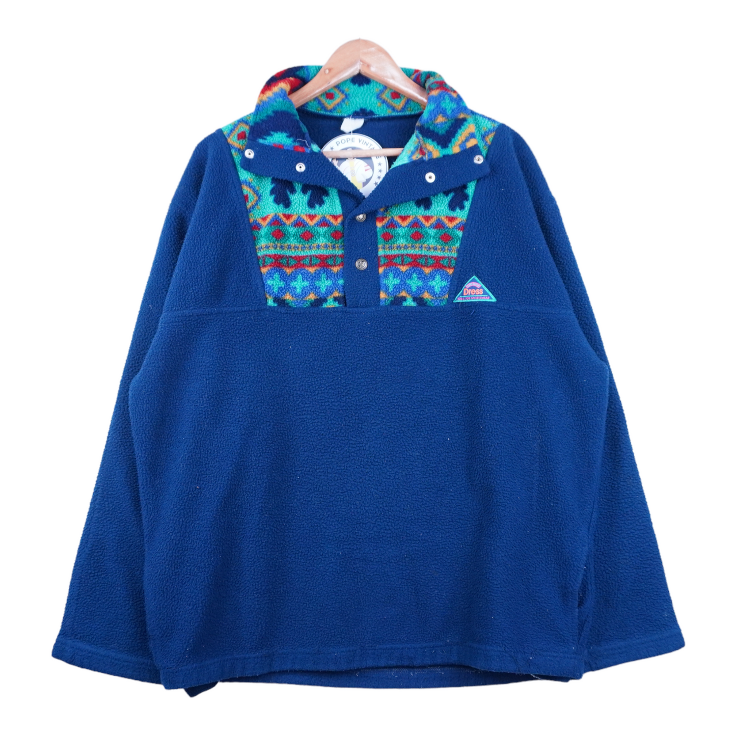 90s Dress Fleece Navy L