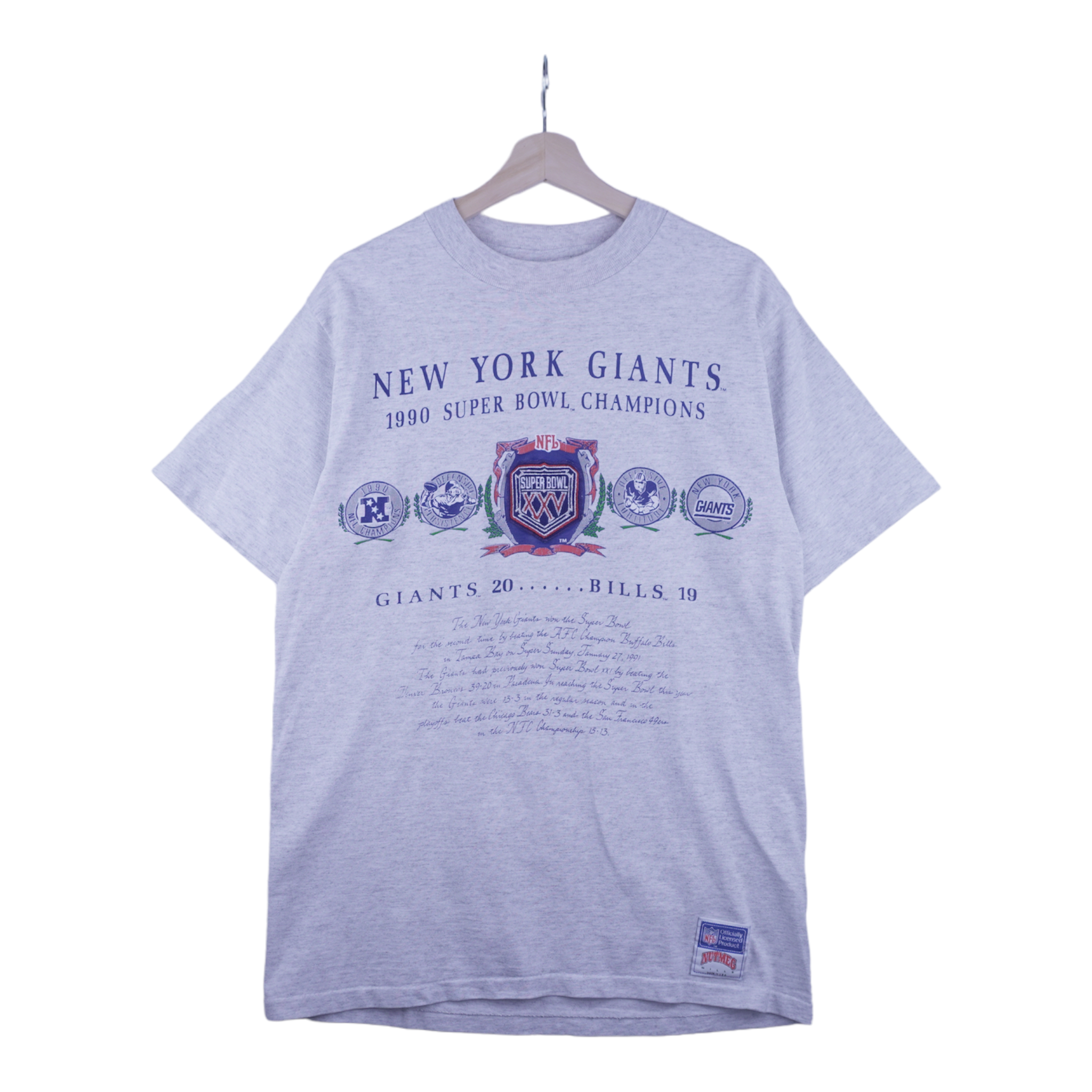 Vintage 1990 Super Bowl World Champions New York Giants T-Shirt