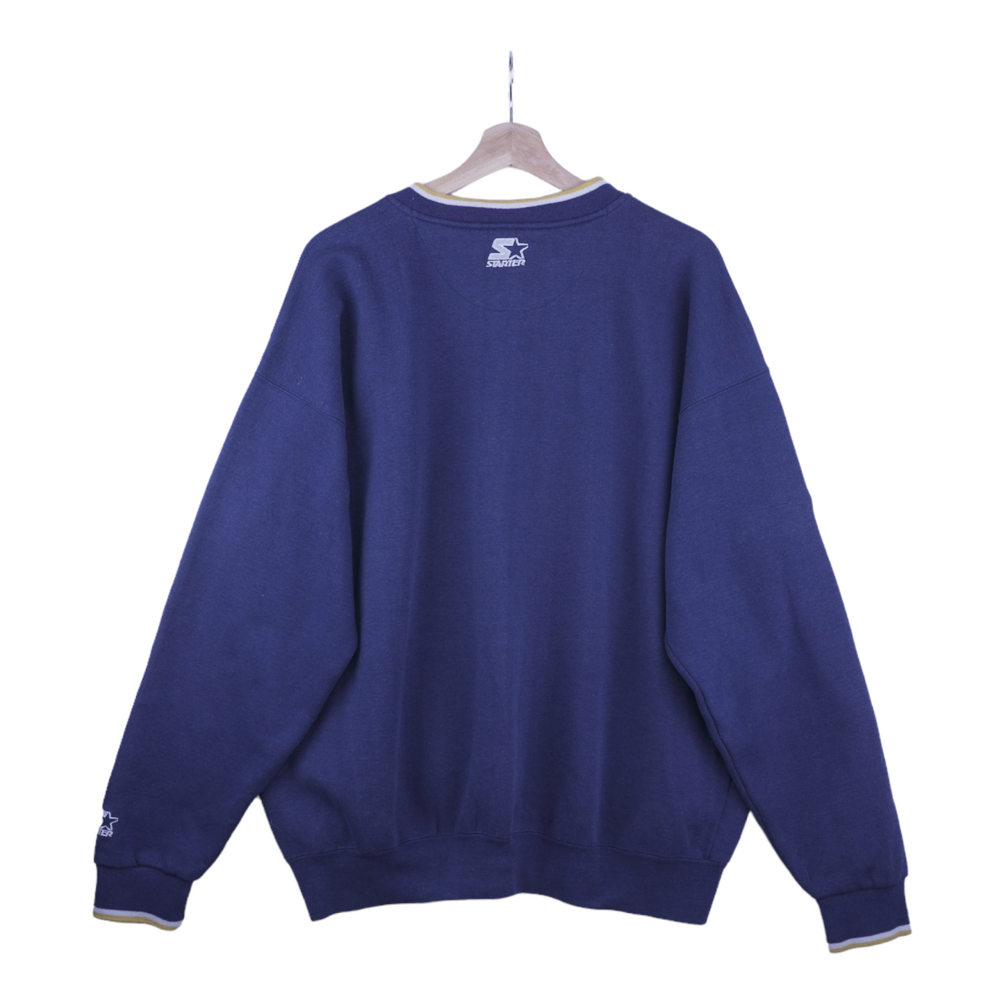 90s Starter Michigan Wolverines NCAA Sweatshirt Navy Blue XL