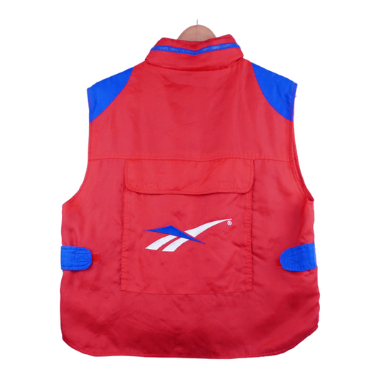 90s Reebok Utility Vest Red Blue M/L