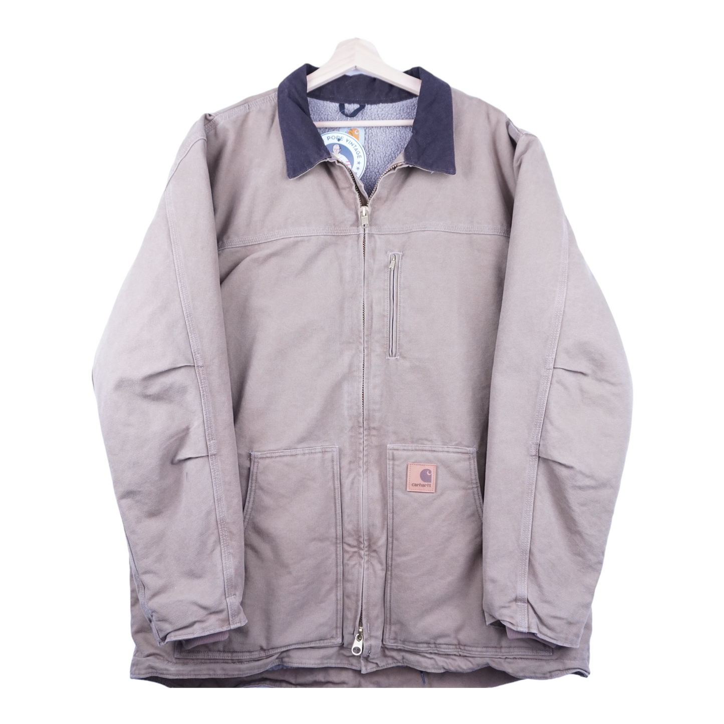 00s Carhartt Sherpa Jacket Beige XL
