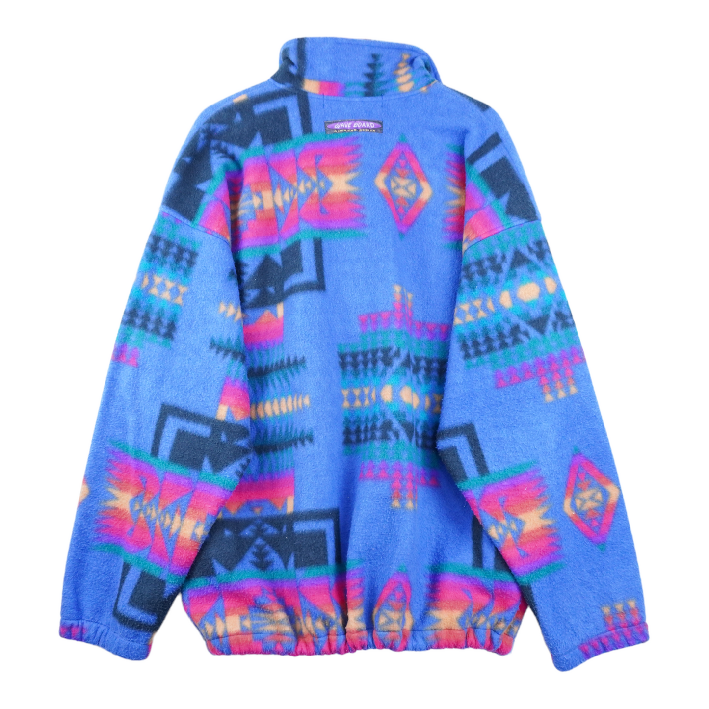 90s Wave Board Fleece Blue Colorful XL