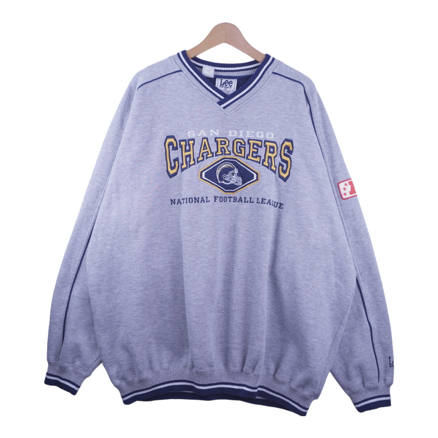 90s Lee Sport San Diego Chargers NFL Sweatshirt Grey XXL