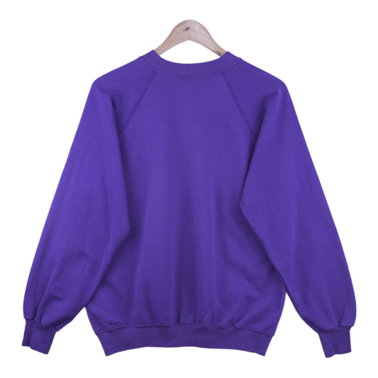 80s Trench Minnesota Vikings NFL Sweatshirt Purple M