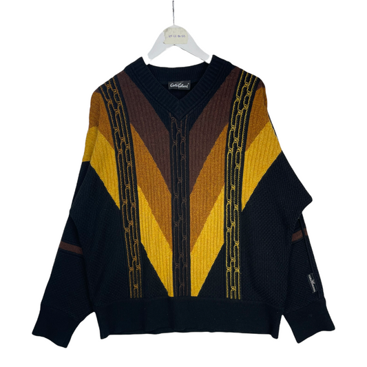 90s Carlo Colucci Knit Black Yellow L