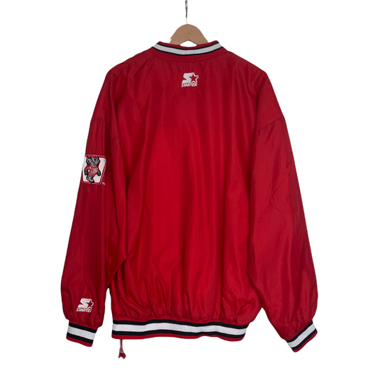 90s Starter Wisconsin Badgers NCAA Pullover Red XL