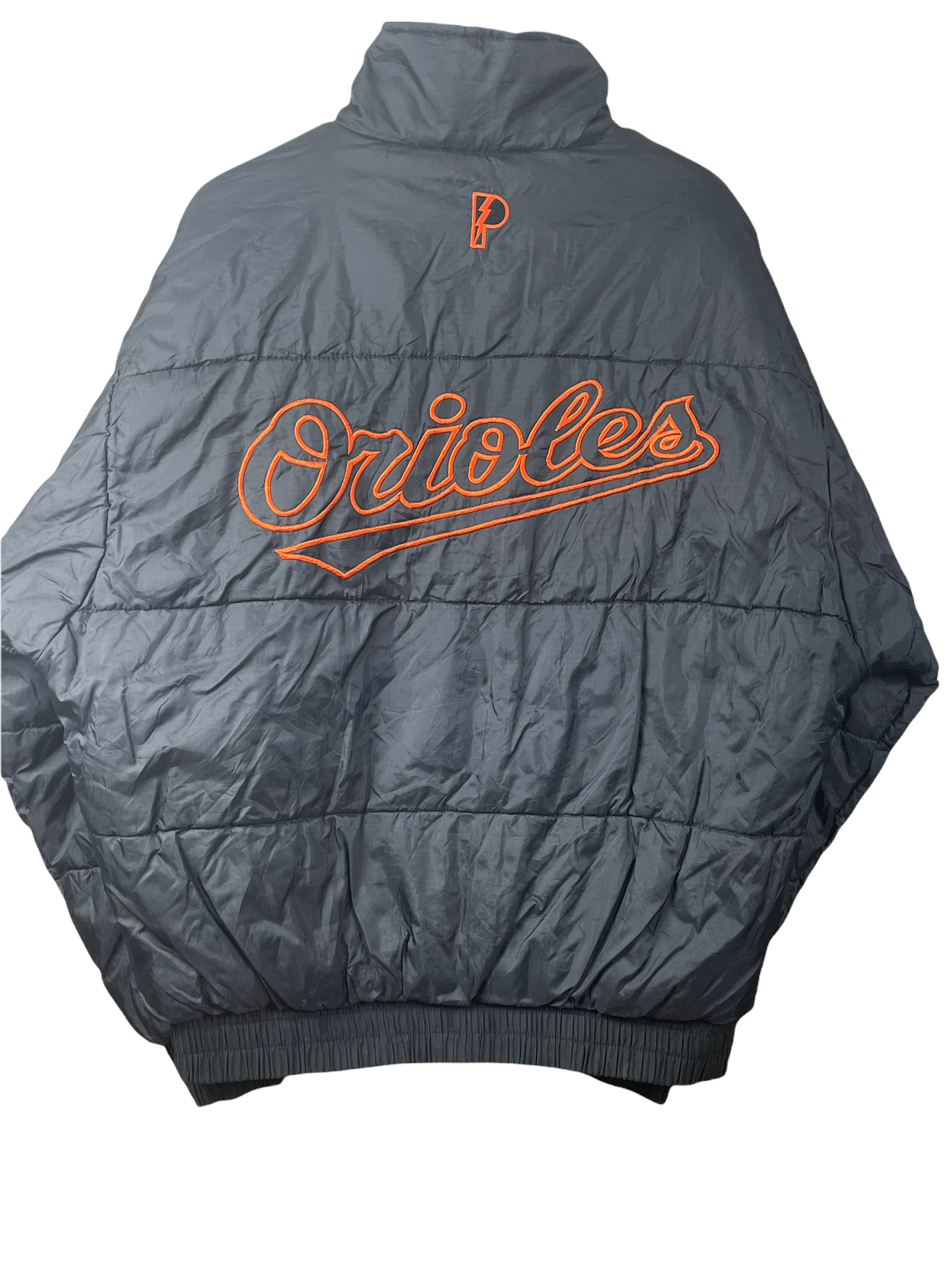 90s Pro Player Baltimore Orioles, MLB Jacket Black Orange
