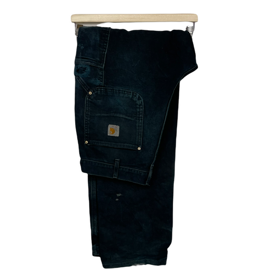 90s Carhartt Distressed Workwear Pant Black 34 x 34