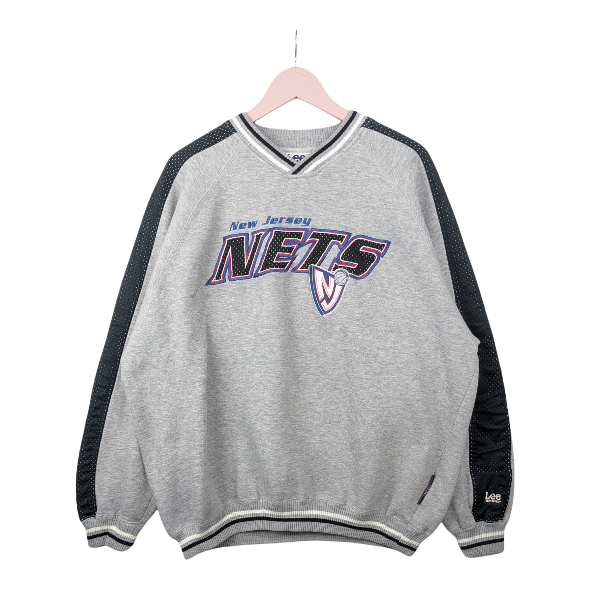 90s New Jersey Nets Lee Sport Sweatshirt Grey XL – PopeVintage