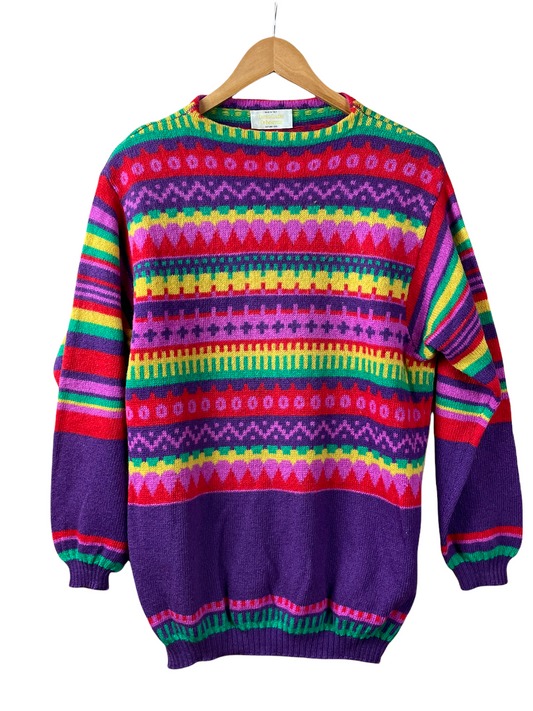 80s United Colors of Benetton knit Pink M