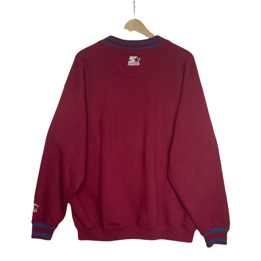90s Starter Colorado Avalanche NHL Sweatshirt Red L