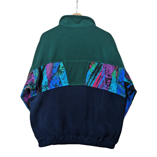 90s Fila Ski Italia Crazy Fleece Green Blue XL/XXL