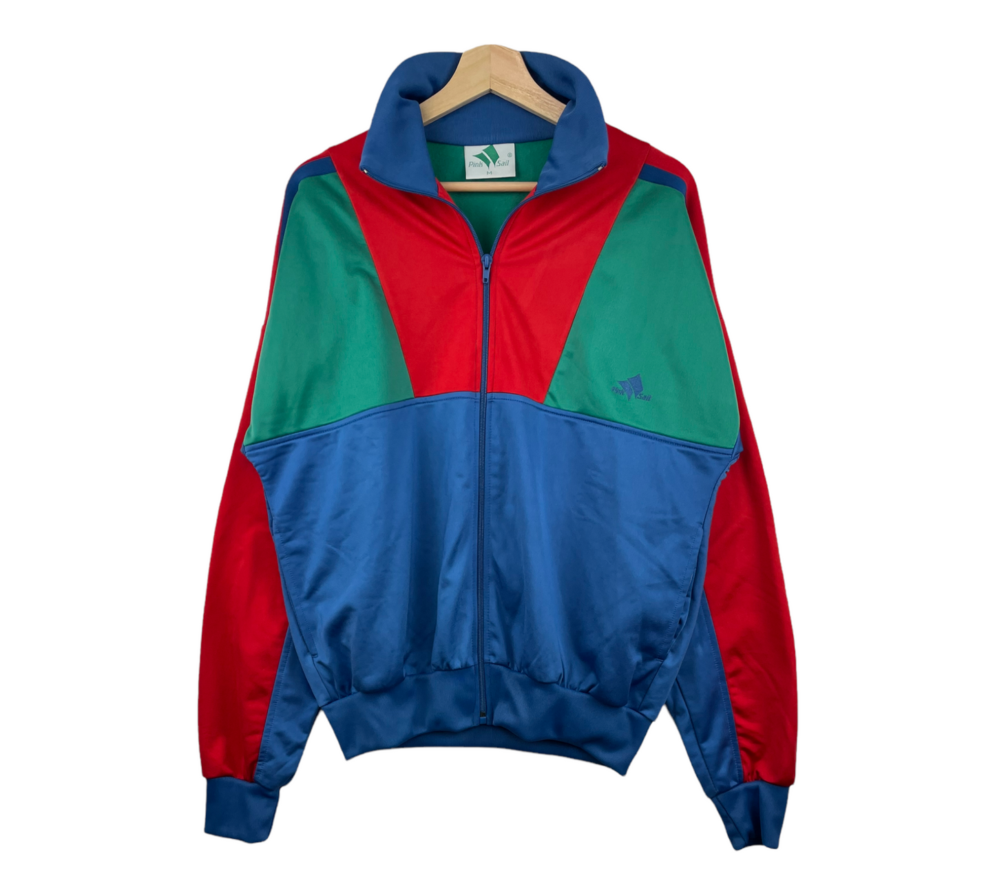 90s Pink Sail Tracksuit Red Green M