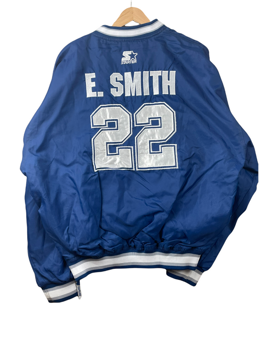90s Starter Dallas Cowboys NFL Emmitt Smith Pullover Blue