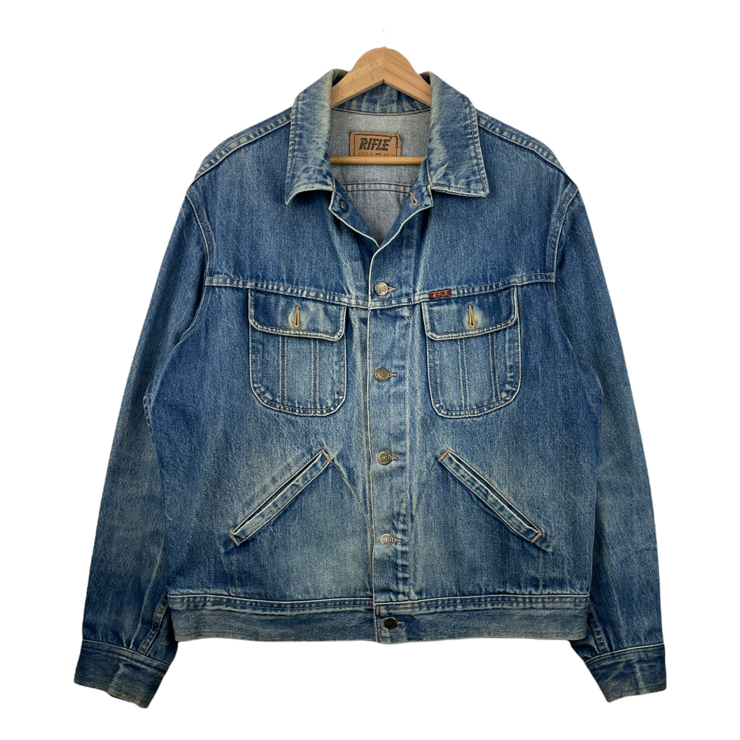 90s Rifle Jeans Jacket Blue L