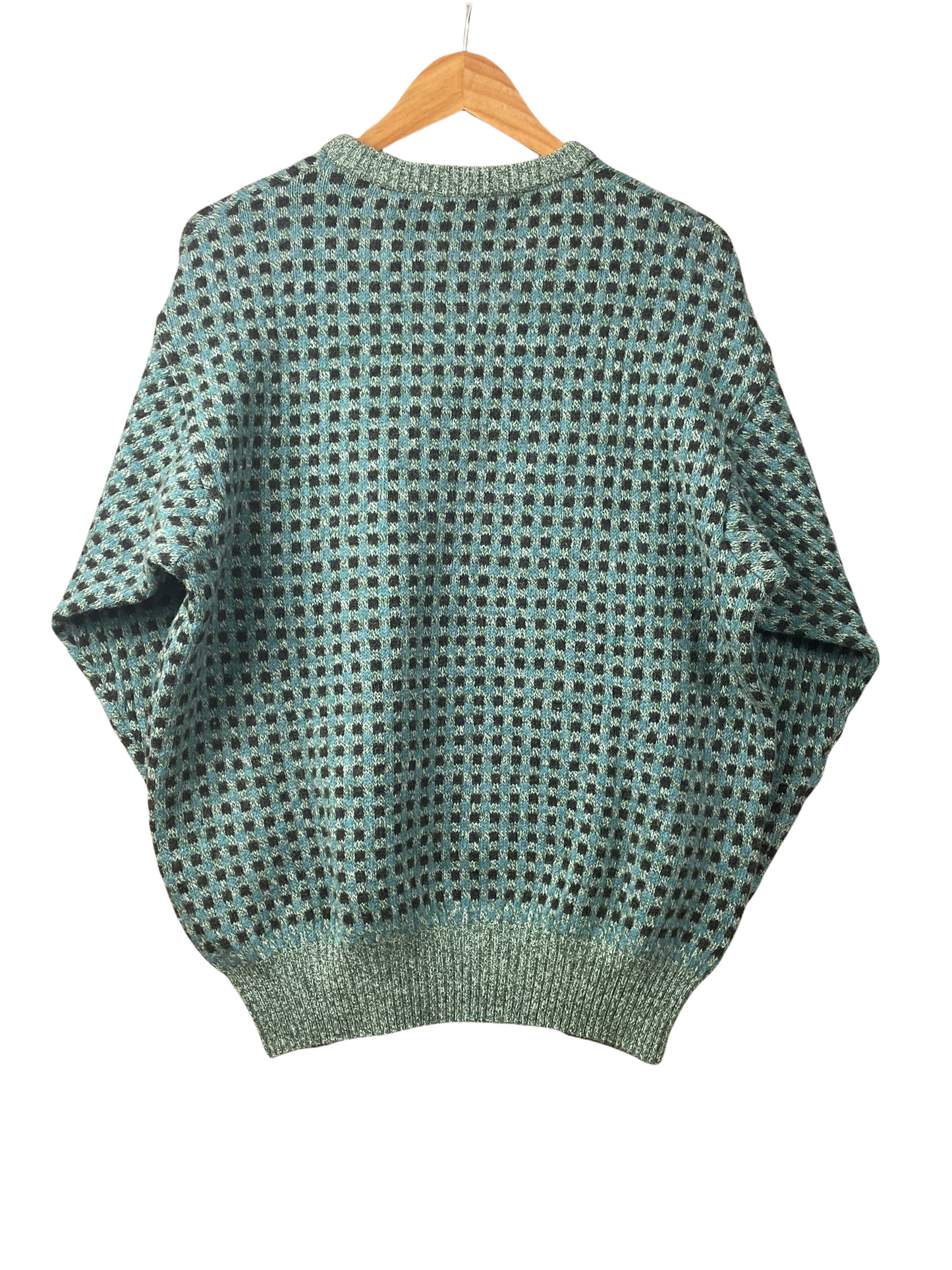 80s Kappa Knit Sweater Green L