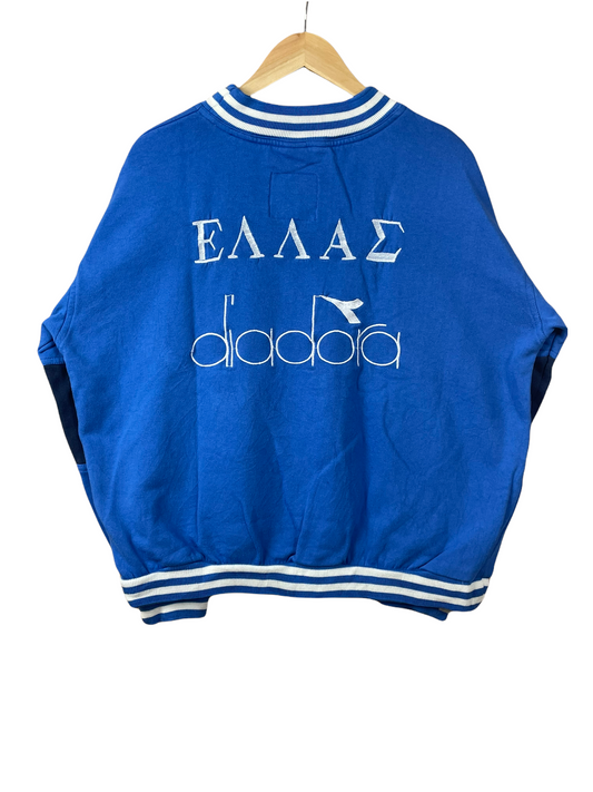 90s Greece Diadora Sweatshirt Blue