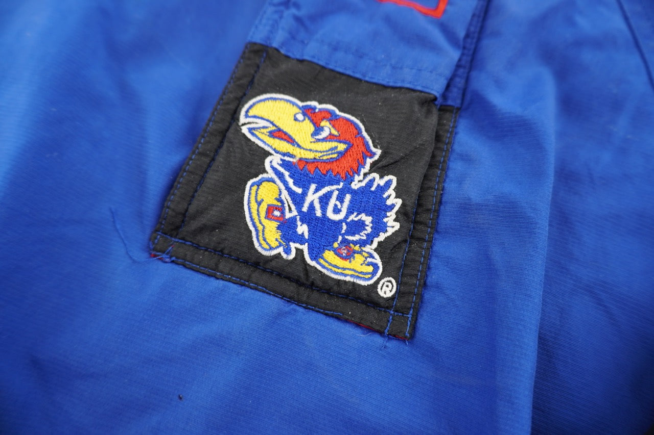 90s Starter Kansas Jayhawks Jacket Blue Black M