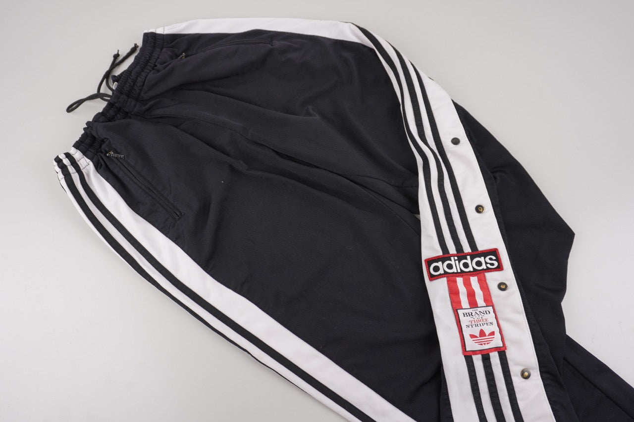 90s Adidas Trackpants Black Red M/L