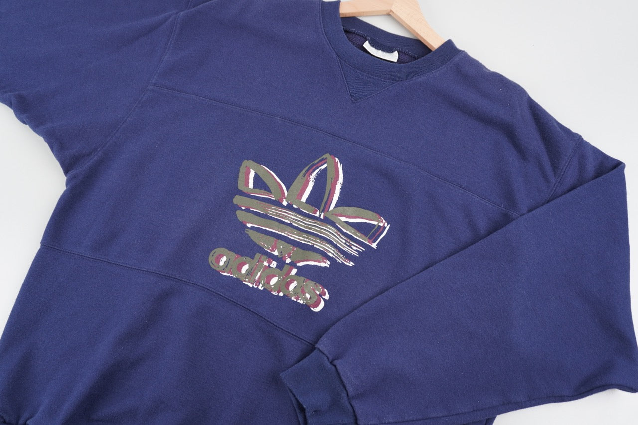 90s Adidas Sweatshirt Navy Blue  M/L