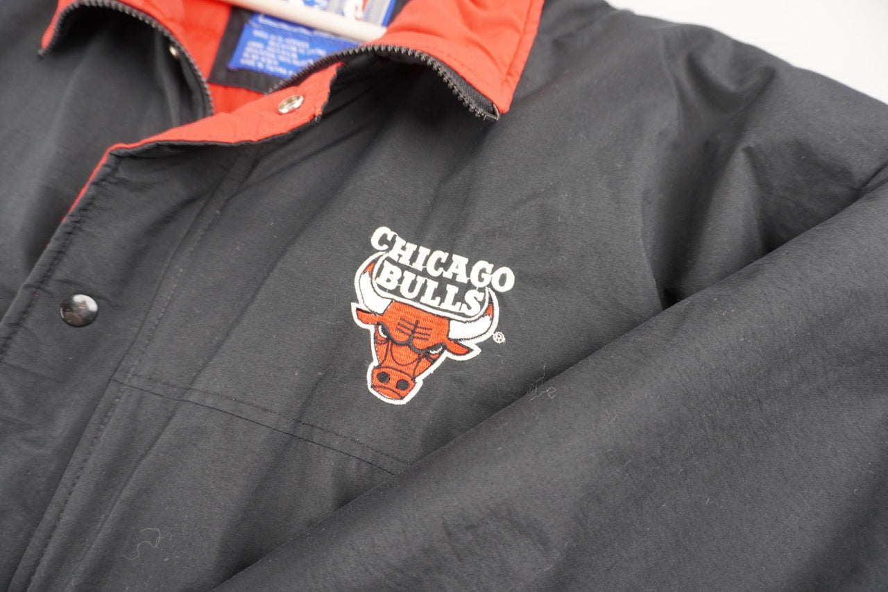 90s Starter Chicago Bulls NBA Jacket Black Red L