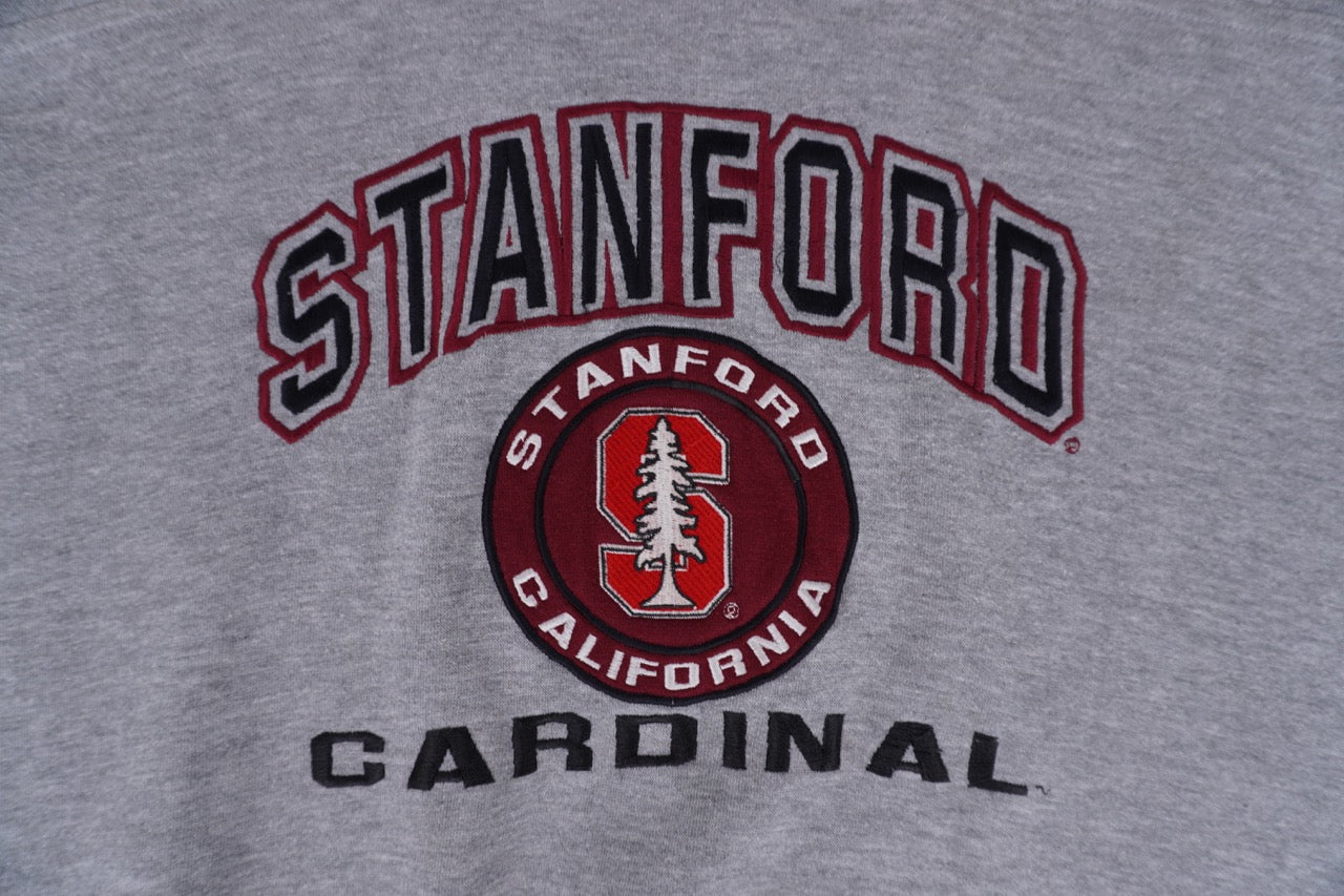 90s Lee Stanford University NCAA Sweatshirt Grey Red XL