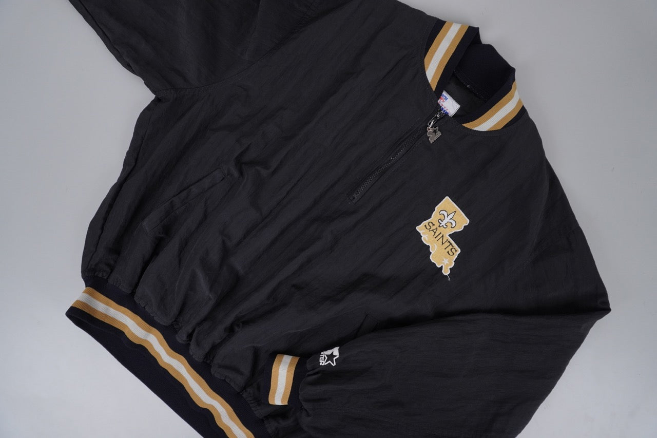 90s Starter New Orleans Saints NFL Jacket Black  XL