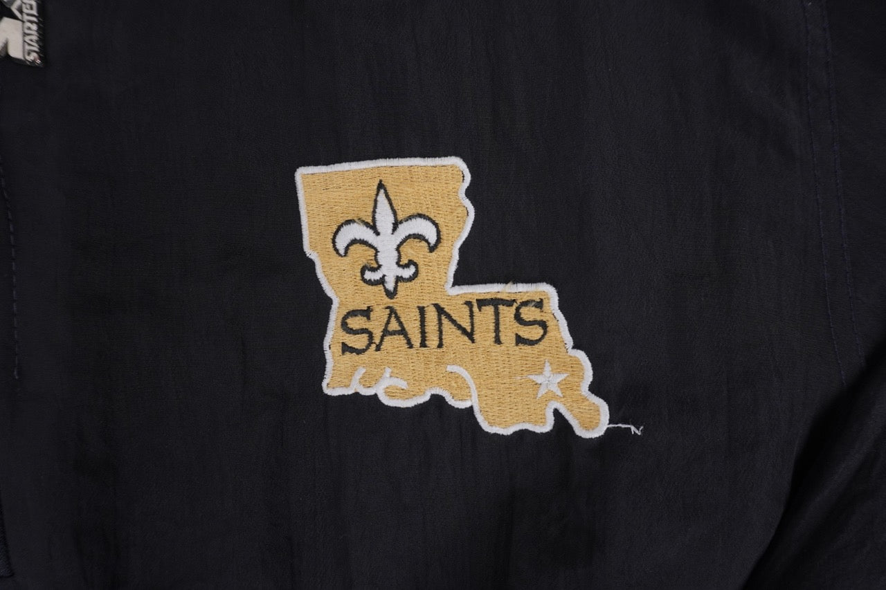 90s Starter New Orleans Saints NFL Jacket Black  XL