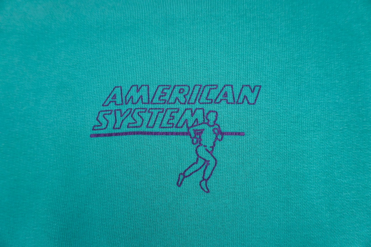 80s American System Olmes Caretti T-shirt Green