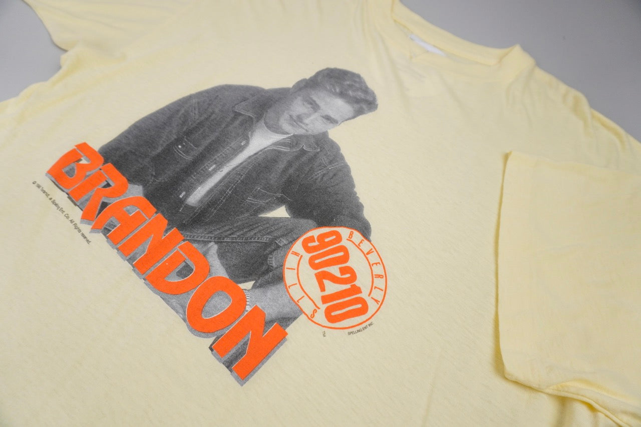 90s Yellow Brandon Walsh Beverly Hills 90210 T-shirt