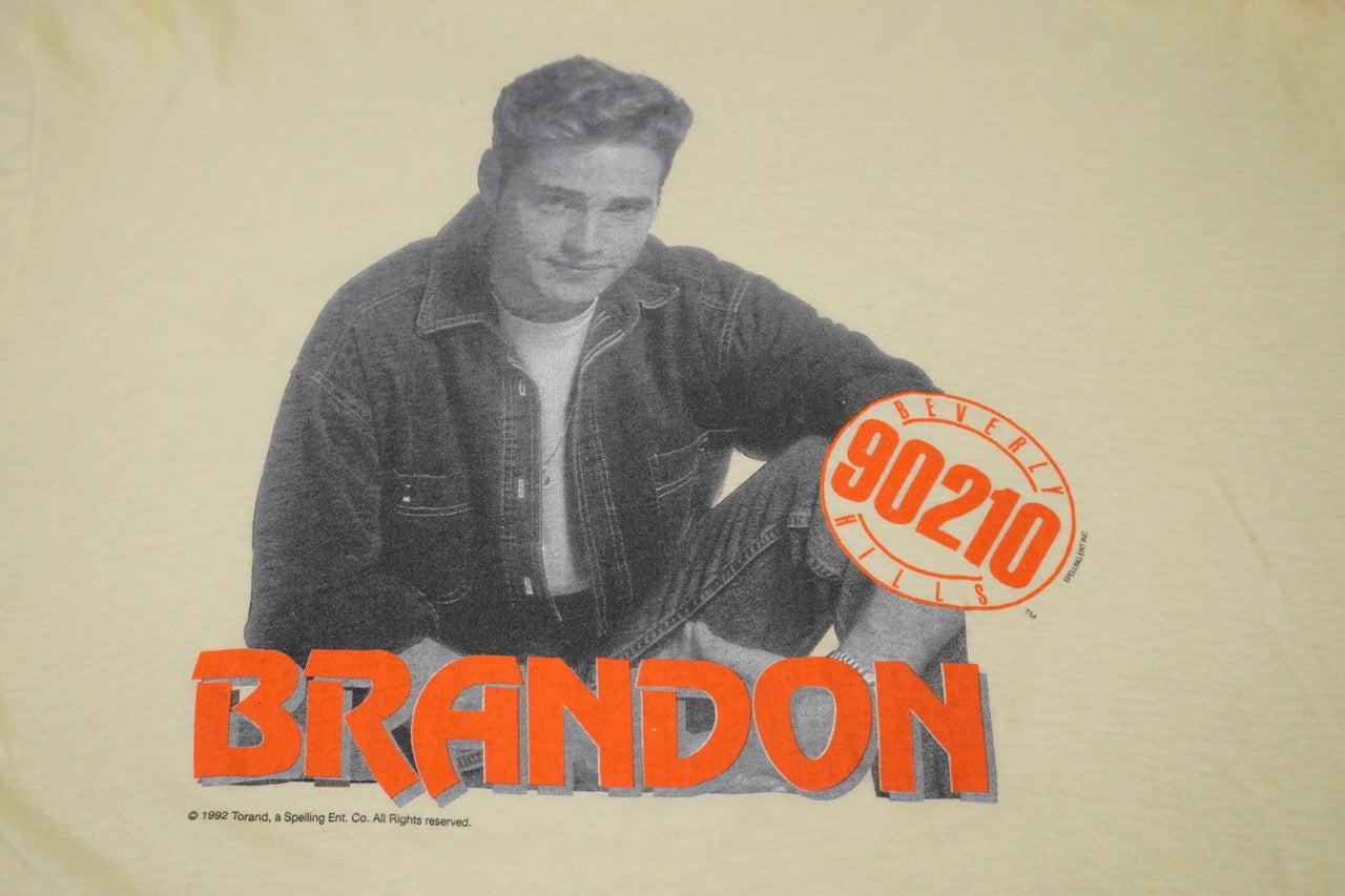 90s Yellow Brandon Walsh Beverly Hills 90210 T-shirt