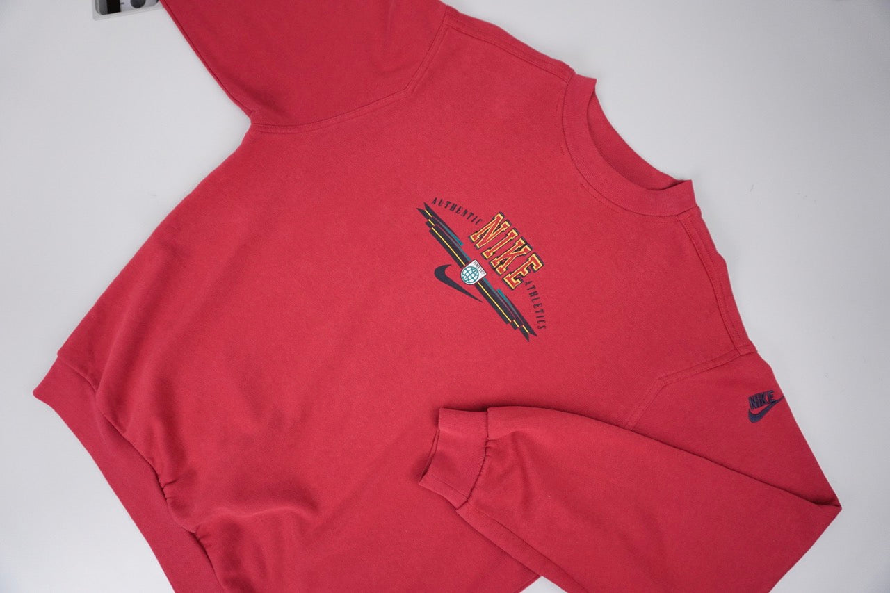 90s Red Nike Spellout Sweatshirt