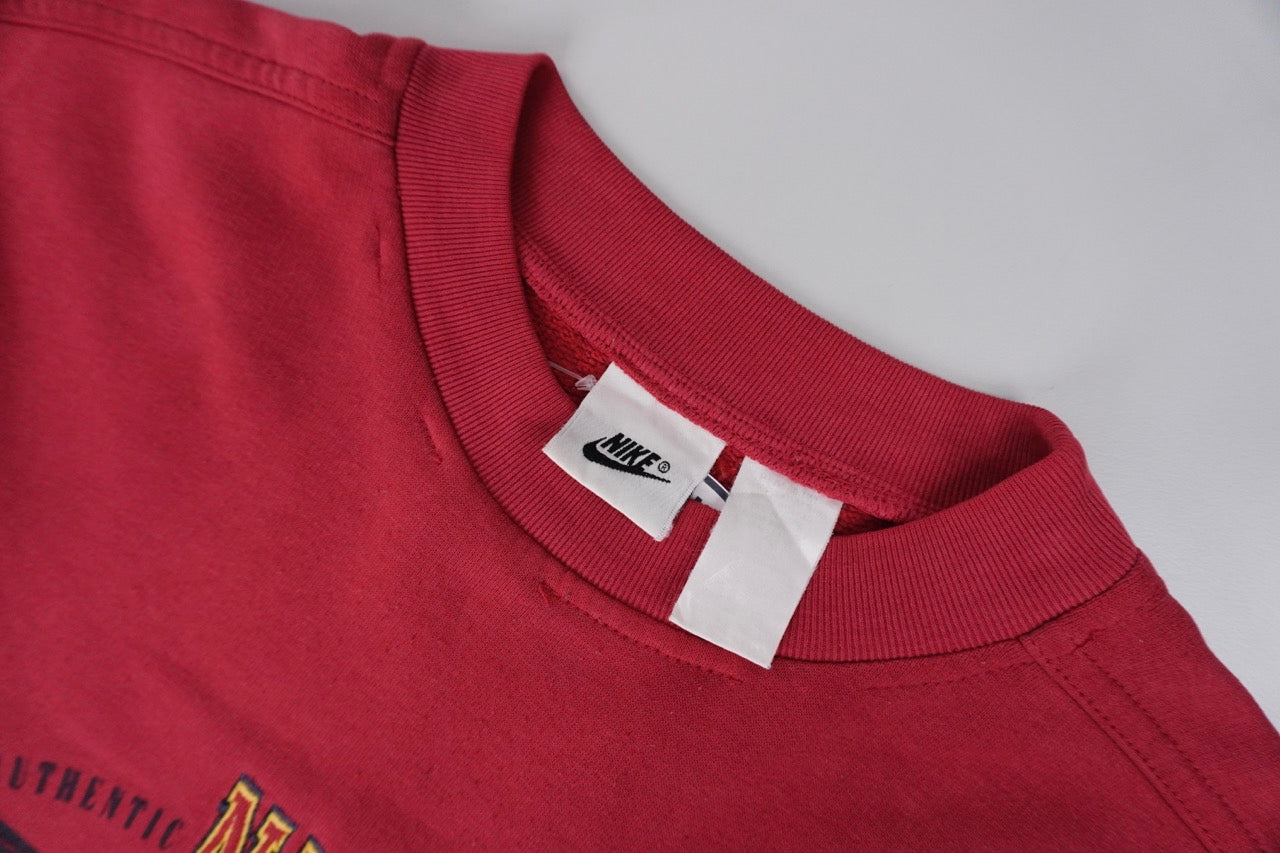 90s Red Nike Spellout Sweatshirt