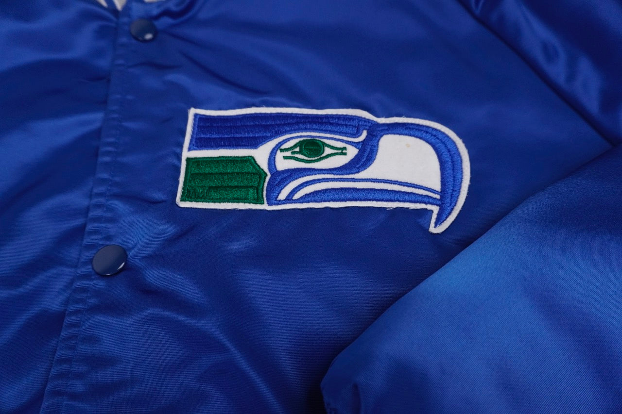 80s Chalk Line Seattle Seahawks NFL Jacket Blue  L